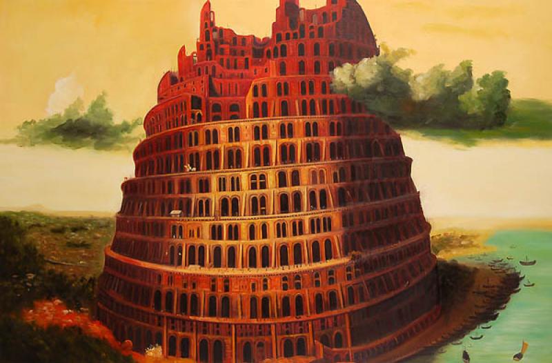 Quadro La torre di Babele 60x90cm di Bruegel, falso d'autore 60x90cm Religiosi e mitologici Quadro La torre di Babele 60x90cm di Bruegel, falso d'autore 60x90cm Religiosi e mitologici